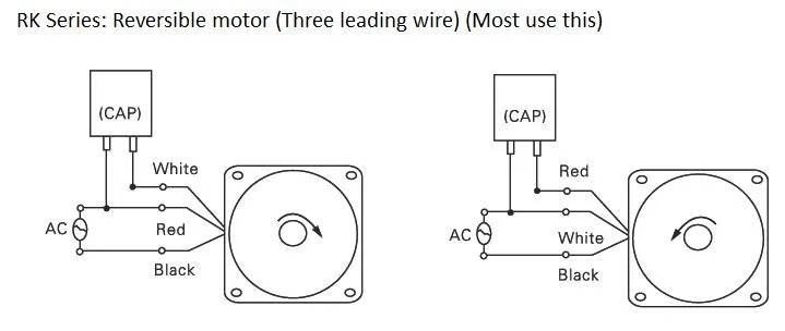Diagrama de conexión del motor de engranajes