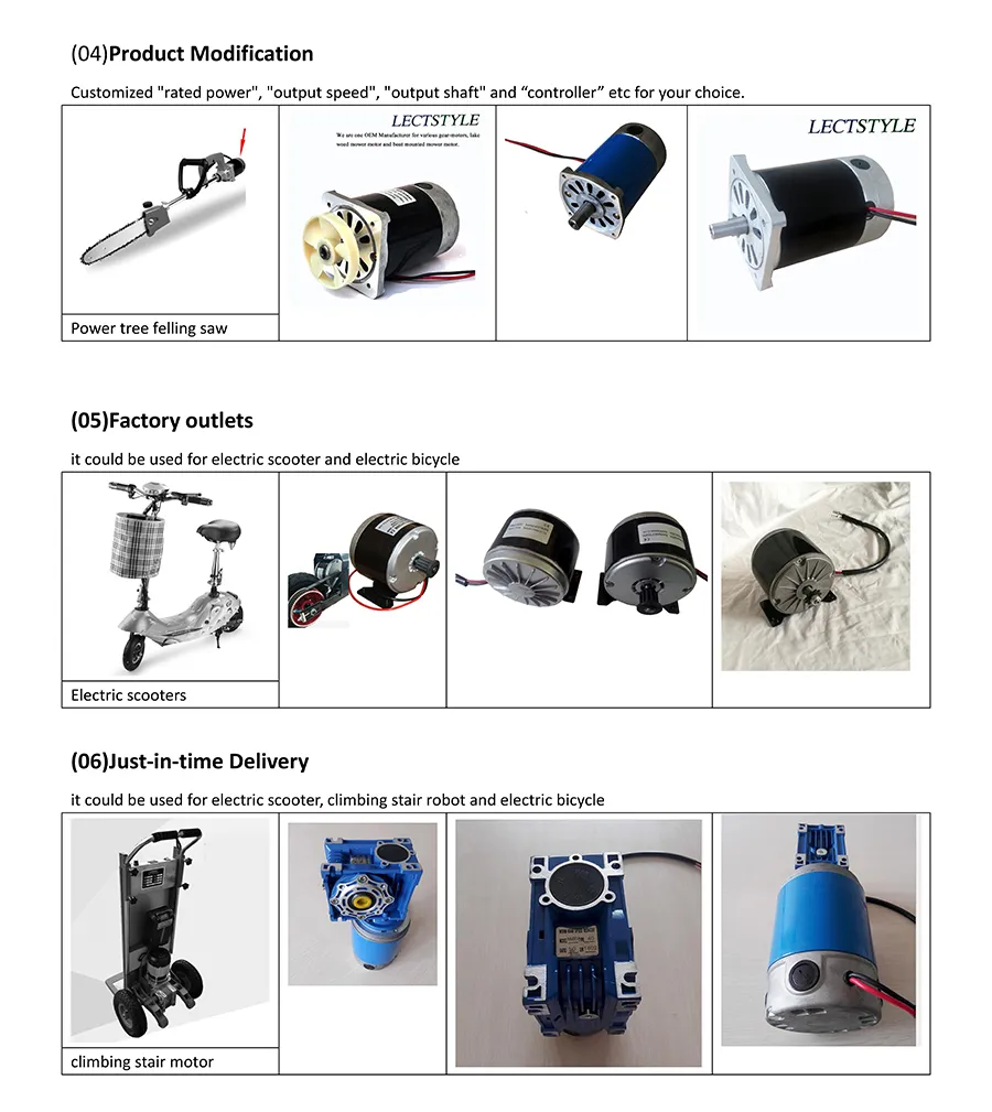 Esquema técnico 24V 180W Motor Eléctrico