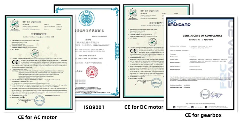 Certificados de Calidad CE e ISO