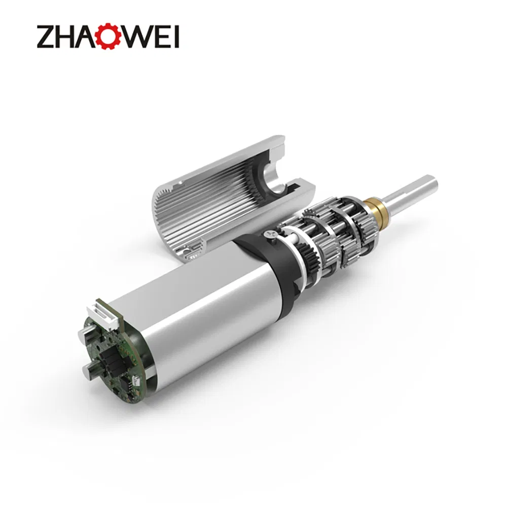 Zhaowei MD012012-64 Motor de Reductor Planetario 117rpm 1.5kg. Cm 3V 6V 12V 12mm Motor de CC Metálico Miniatura para Coche Inteligente/Robot/Juguete