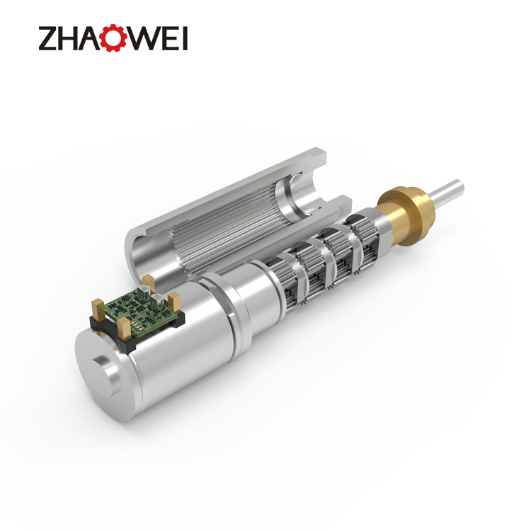 Zhaowei 3V 12V 4mm Motor de engranaje de corriente continua planetario miniatura de baja velocidad