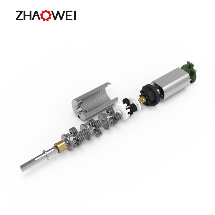 Zhaowei MD012012-64 Motor de Reductor Planetario 117rpm 1.5kg. Cm 3V 6V 12V 12mm Motor de CC Metálico Miniatura para Coche Inteligente/Robot/Juguete