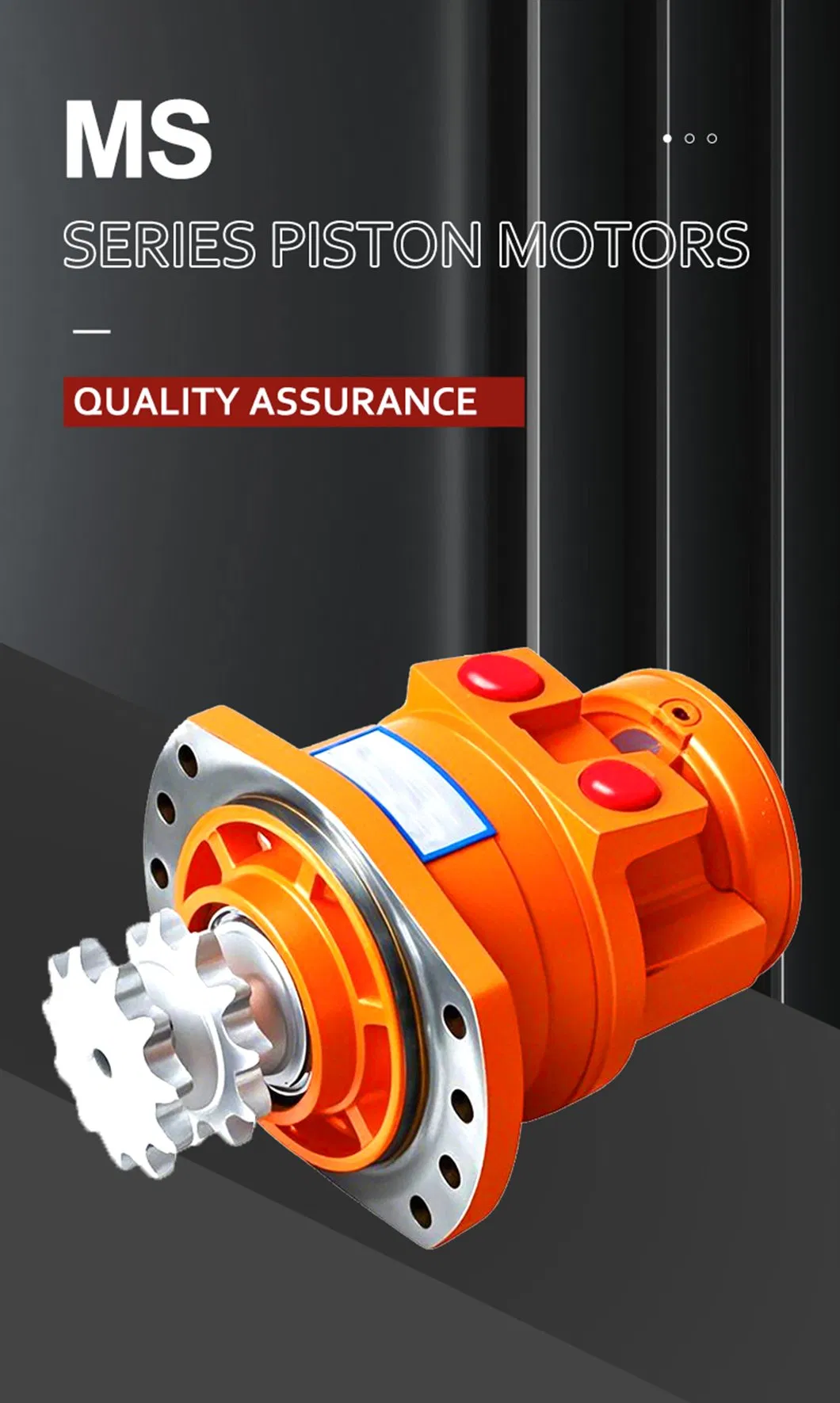 Motor Mse compacto y de alta densidad de potencia, perfecto para aplicaciones de espacio limitado que requieren alto par. Motor de pistón hidráulico