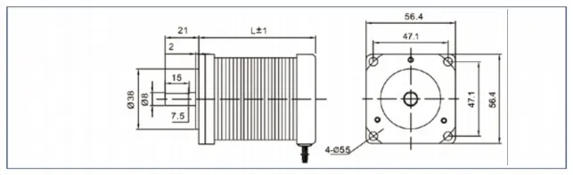 Dt57bl70-336 Tecnología sin ranuras Motor eléctrico de bajo ruido para dispositivos médicos