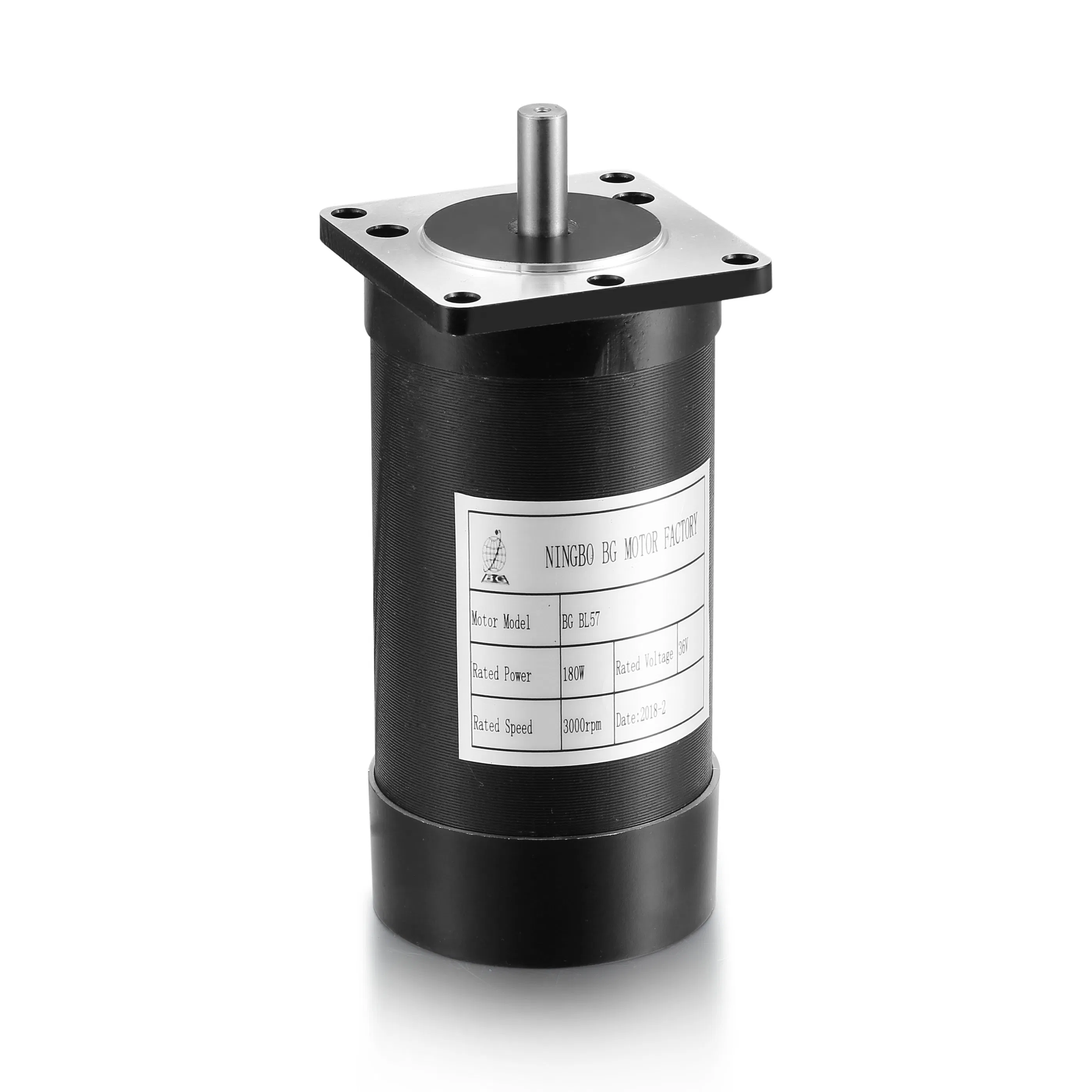 57mm 24V Motor de corriente continua sin escobillas de alta torsión y media velocidad sin ranuras para control industrial