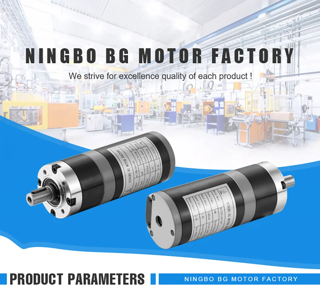52mm 24V Motor Planetario de Corriente Continua Sin Escobillas de Alto Par y Baja Velocidad Motor Sin Ranuras para Control Industrial
