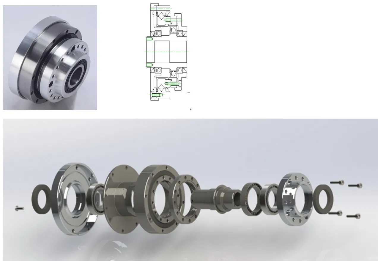 Transmisión armónica de alta precisión NEMA 17 motor paso a paso con engranaje de onda de deformación para robots de servicio
