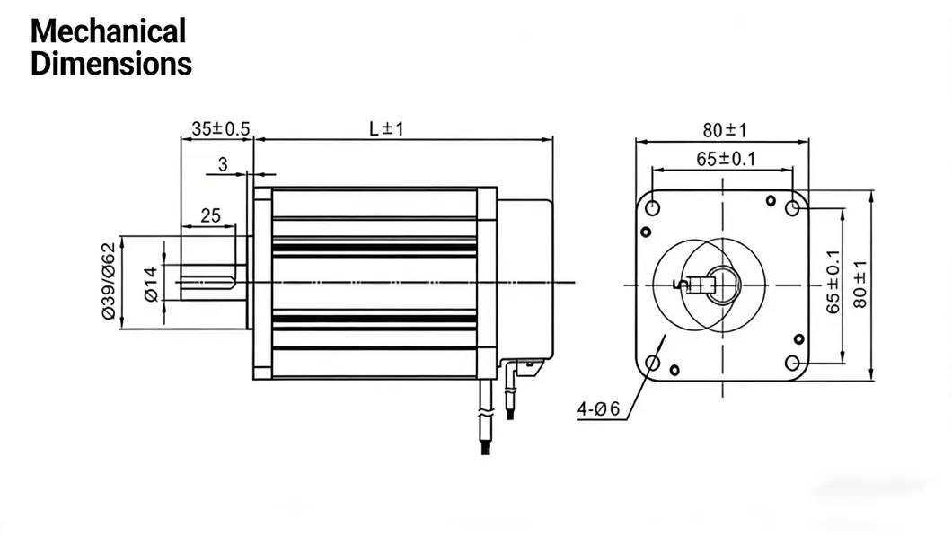 Dt57bl70-336 Tecnología sin ranuras Motor eléctrico de bajo ruido para dispositivos médicos