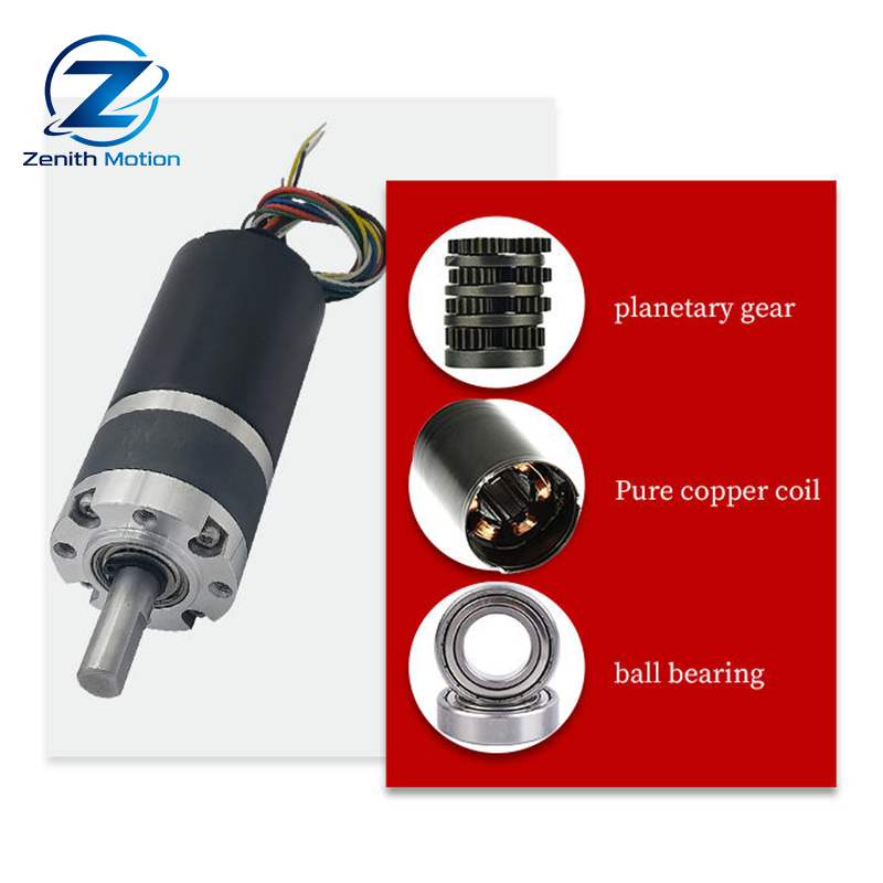32mm Motor de Reducción de Corriente Continua Sin Escobillas con Engranaje Planetario 12V24V Motor Miniatura de Regulación de Velocidad y Alto Par