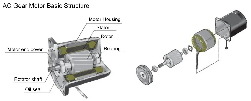 Motor de engranaje de ángulo recto con eje sólido o eje hueco aprobado por UL y CE para sistema de manejo de materiales