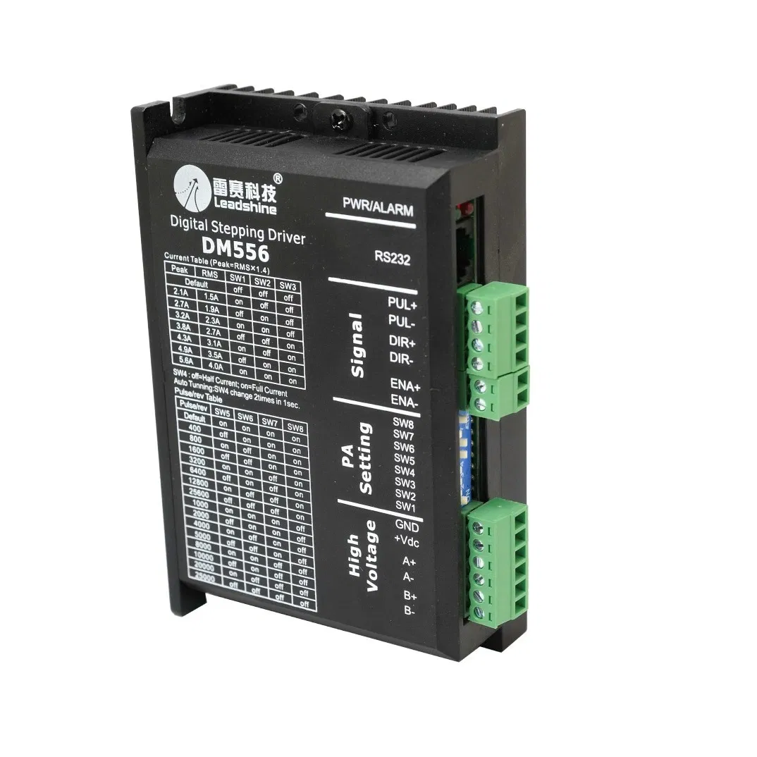 Dm542 Dm556 Dm860 Dm860h Controlador de Motor Paso a Paso Digital 2 Fase 20-80V CC 1.0-8.2A para NEMA17 NEMA23 NEMA34 Motores Paso a Paso