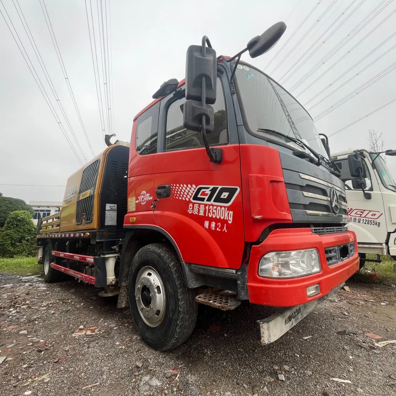 High Quality Sanny Concrete Line Pump Truck Mounted Concrete Pump Hbt100-23 C-10 100m3/H Line Pump Made in 2021 Construction Machinery