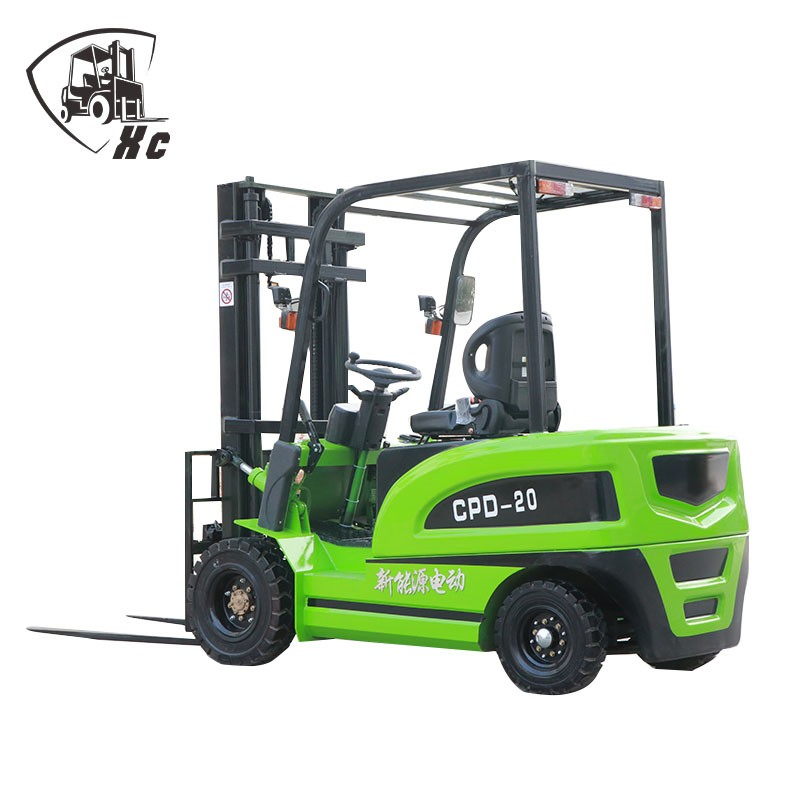 2000kg Hydraulic 4 Wheel Electric Side Loader Small Hydraulic Power Battery Forklift