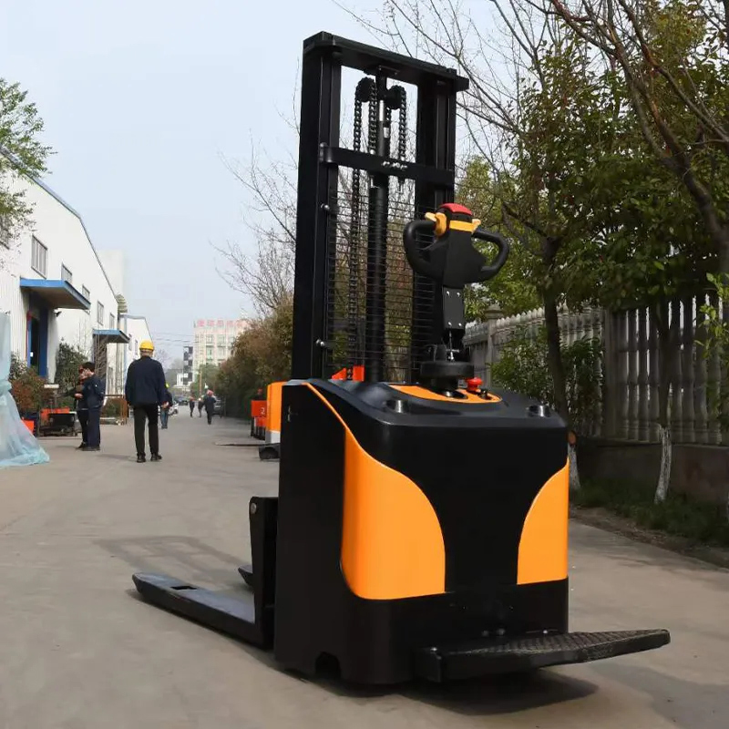 Hot Sale Factory Wholesale Small Electric Pallet Stacker Forklift Standing Type Warehouse Equipments