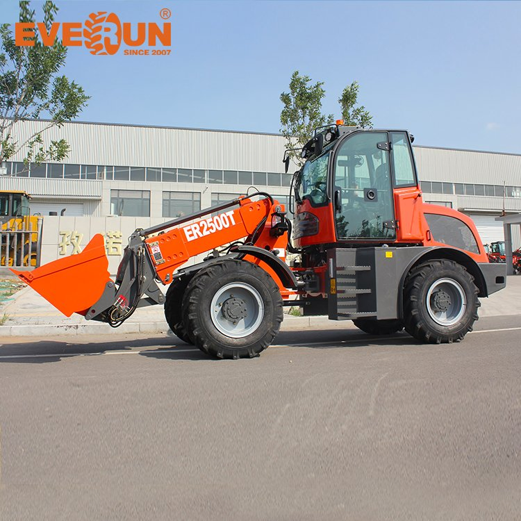 Everun Er2500t 2.5ton Micro Front End Chinese Bucket Compact Small Mini Articulated Telescopic Wheel Loader Price 4WD Machine