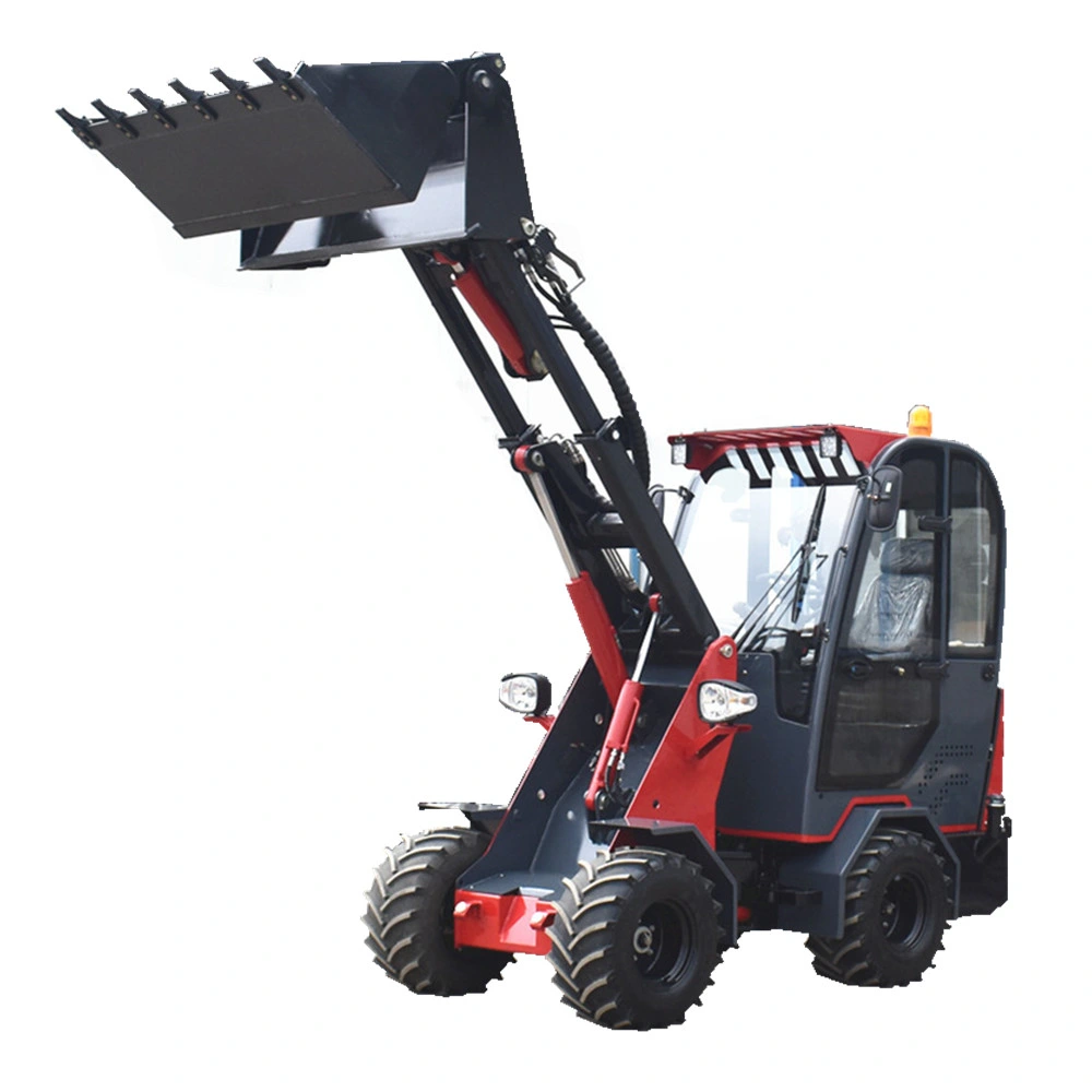 Europe Mini Compact 4WD Articulated Front End Tractor 1t 1.5t 2t Telescopic Boom Wheel Loaders for Farming