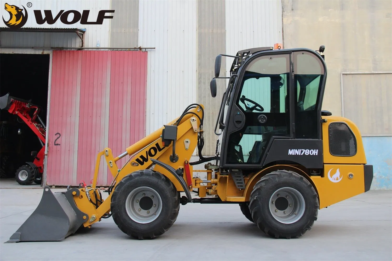 Wolf Compact/Articulated/Multifunctional with CE/Kubota/Yanmar Engine Bucket/Fork/Attachments/Cab 780h Front End Mini Loader Price for Sales/Garden/Wheel Horse