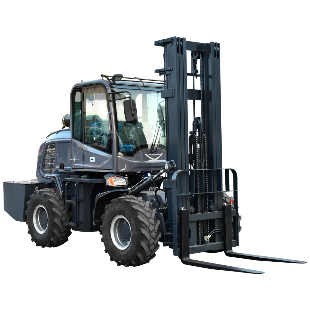 OEM ODM Mini 1ton 2ton 3ton 3.5 Ton 4 Ton 5 Ton Electric Rough Terrain Telescopic Handler with Side Loader Forklift