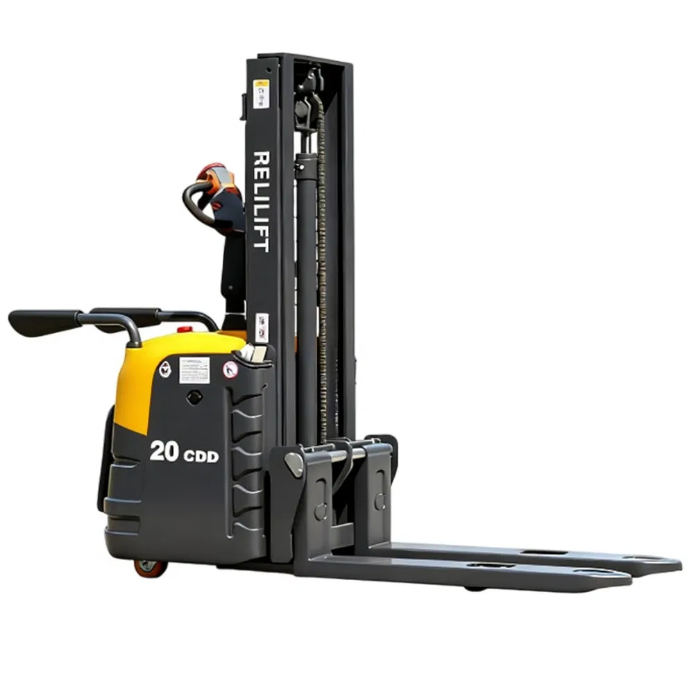 Versatile Low Interference 2t Yellow Electric Forklift Stacker for Paper Warehouse