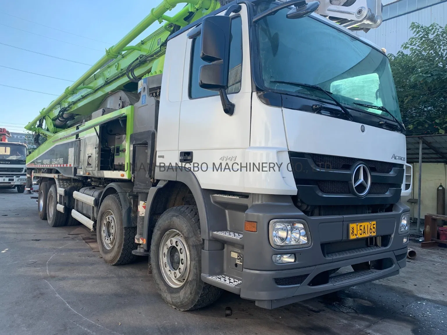 60m Zoomlion Renewed Beton Pump Mercedes Benz 6 Boom Section Pumping Truck Mounted Used Concrete Pump