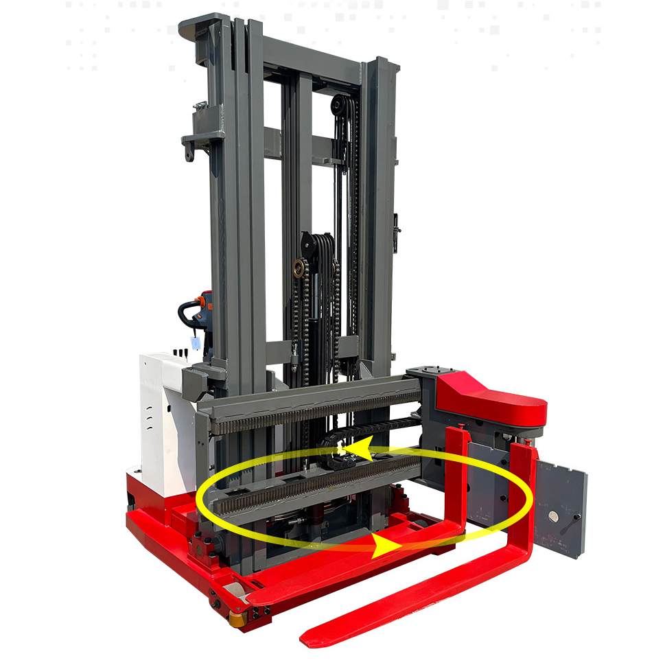 2000kg 4500mm New Three Way Forklift Narrow Aisle Stacker /Lifting Electric Reach Truck