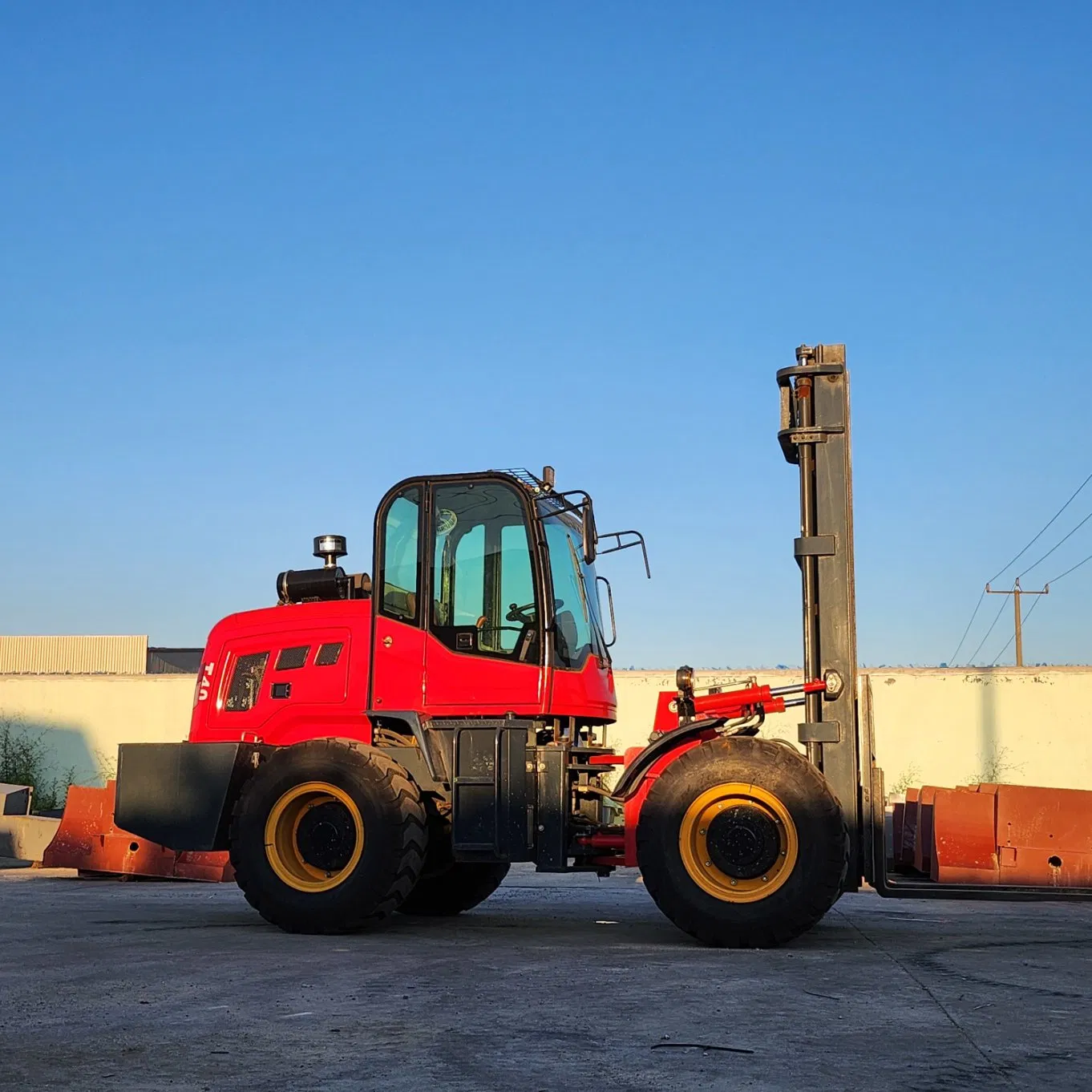 Rough Terrain Multifunctional Diesel 4X4 off Road 3.5t/4t/5t 3m/4m/5m Rear Steering Diesel Forklift 4WD