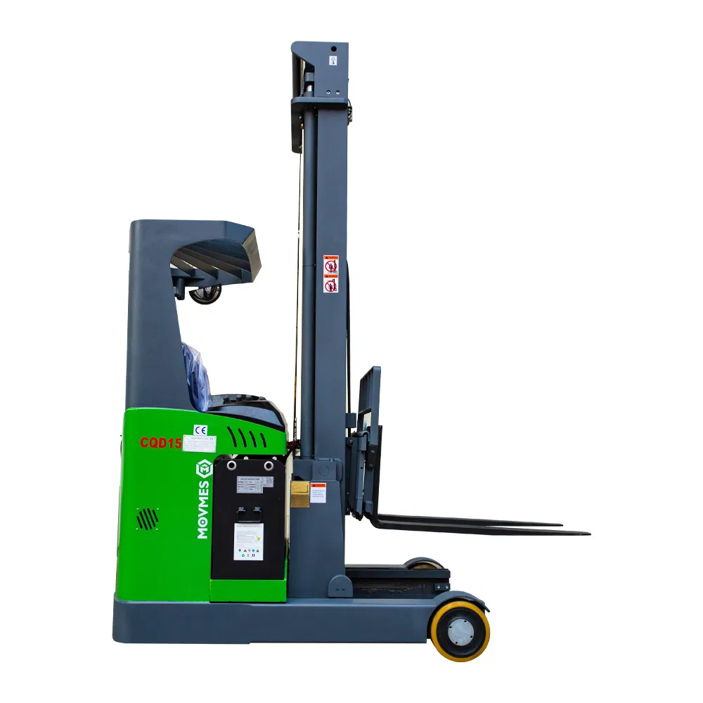 AC Motor 2t/2000kg/4000lb/4400lb 3 Wheel High/Very Narrow Aisle Reach Truck Forklift for Material Handling/Warehouse/Loading/Electric/Counterbalance/Side Loader