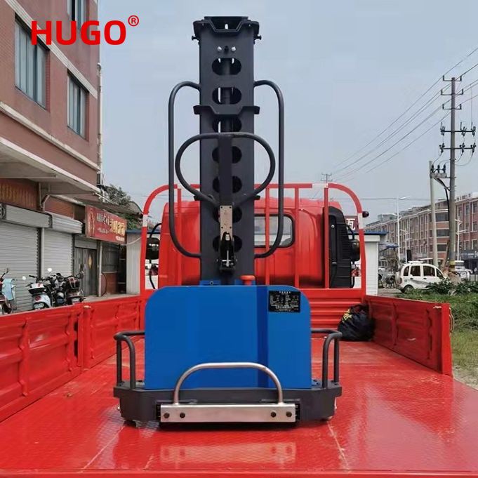 Hot Selling 4m 1.5t Vertical Pallet Machine Portable Loading Semi Electric Stacker