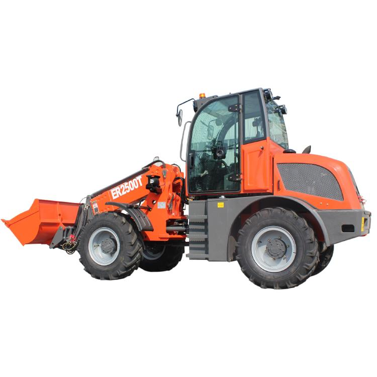 Everun Er2500t 2.5ton Micro Front End Chinese Bucket Compact Small Mini Articulated Telescopic Wheel Loader Price 4WD Machine
