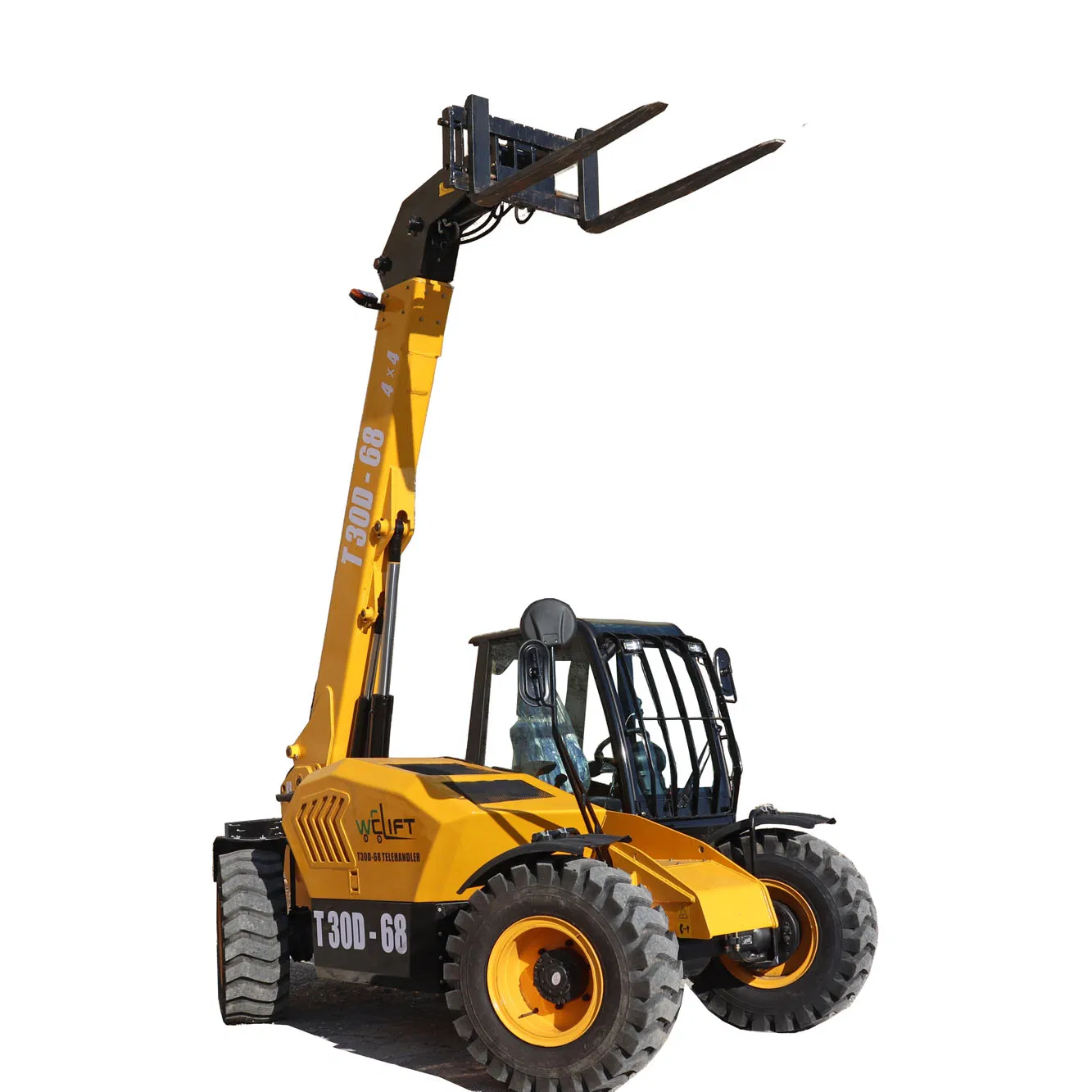 4X4 Drive 6.8 Meter Lifting Height Telehandler Telescopic Boom Forklift Four Wheel Steering Cheap Price for Sale
