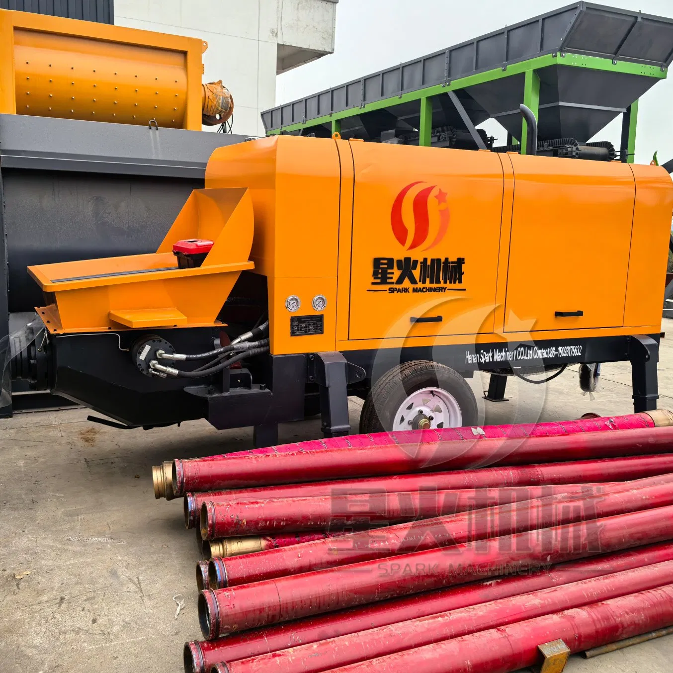 Small CE Hbt 22-20 Mini Portable Construction Truck Mounted Concrete Pump Trailer Pumping Equipment Pipe Flow Monitoring System