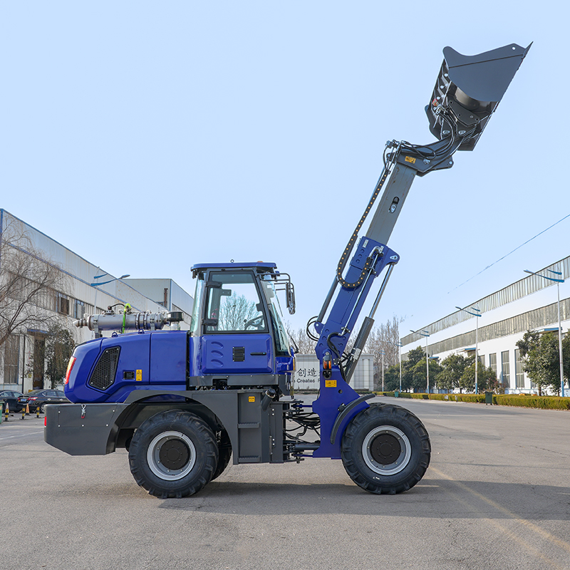 4WD CE 2.5t 3 T 5m Front Wheel Farm Construction Hydraulic Compact Small Telescopic Wheel Loader