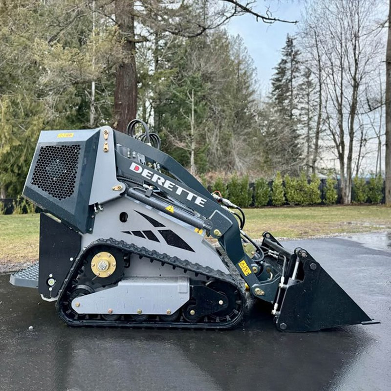 Derette Drt450 Mini Skid Steer Loader Compact Track Skid Loader Stand on Front End Loader