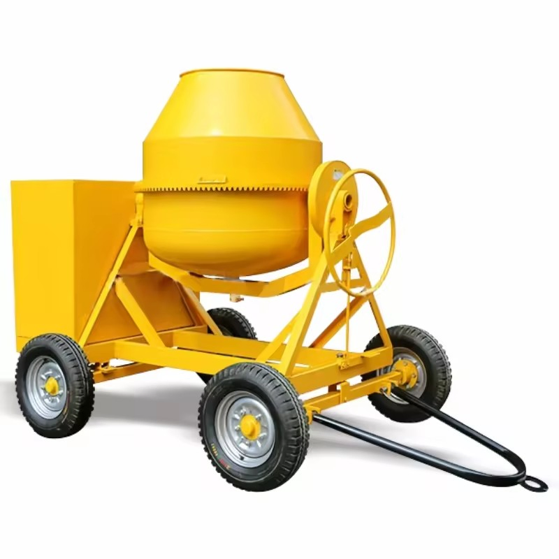 350L Electric Concrete Mixer Convenient Small Concrete Mixer Building Construction Concrete Pan Mixer