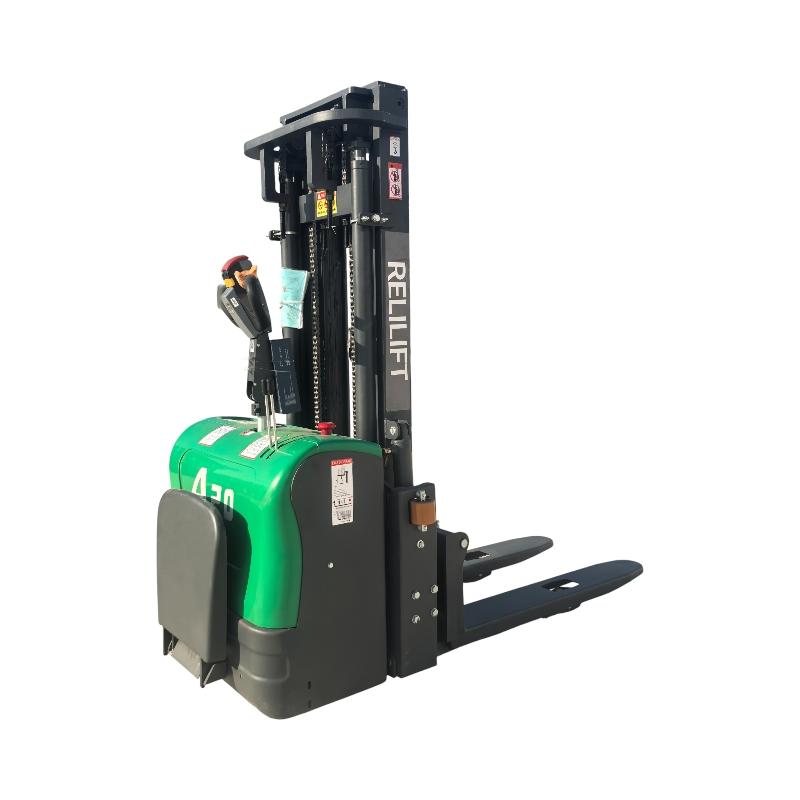 OEM Standing Operation Full Electric Relilift Hangcha Forklift Mini Pallet 1.5-2ton Stacker