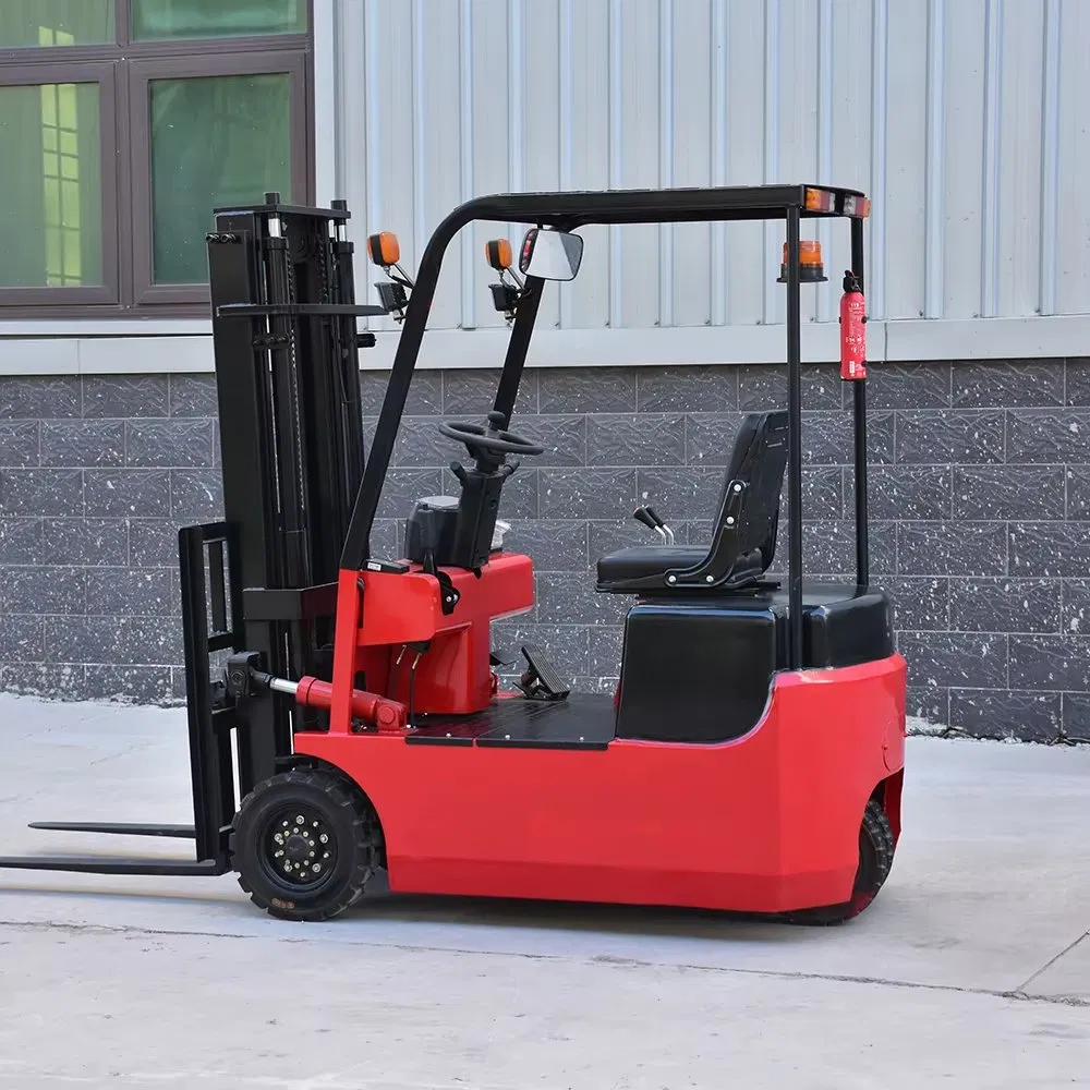 CE Certified Mini 1ton 2ton 3ton Handler Electric Rough Terrain with Side Loader Three-Wheels Forklift
