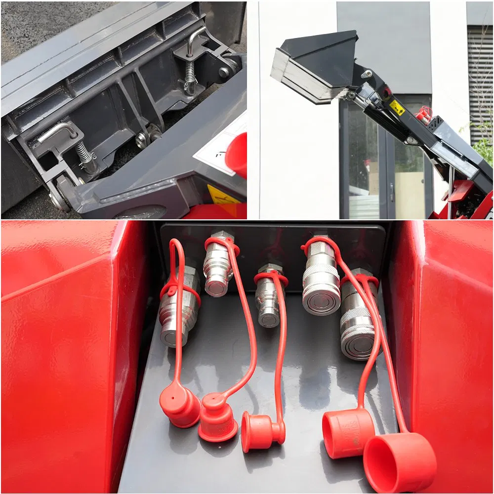 Custom Color Powerful Minicargadora Compacta Farm Carregadeiras Diesel Engine Compact 4 Wheel Drive Mini Skid Steer Loader S490 with Attachments