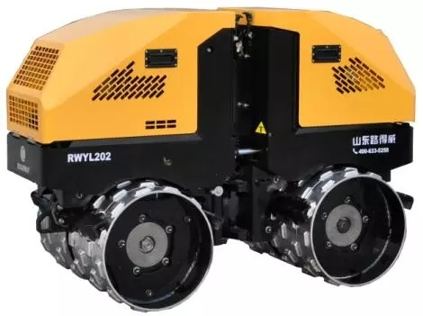 Heavy-Duty Double Steel Wheels with Remote Control Trench Roller