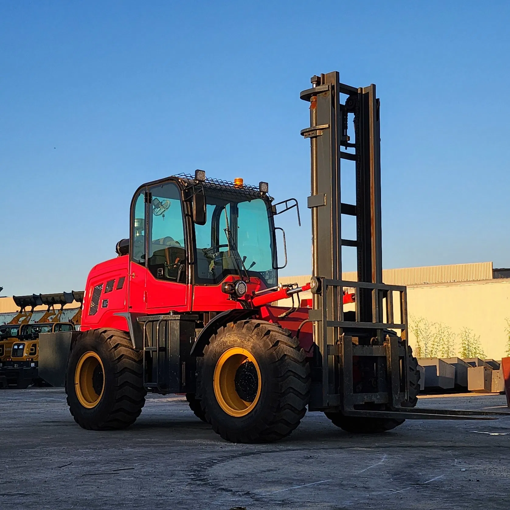 Rough Terrain Multifunctional Diesel 4X4 off Road 3.5t/4t/5t 3m/4m/5m Rear Steering Diesel Forklift 4WD