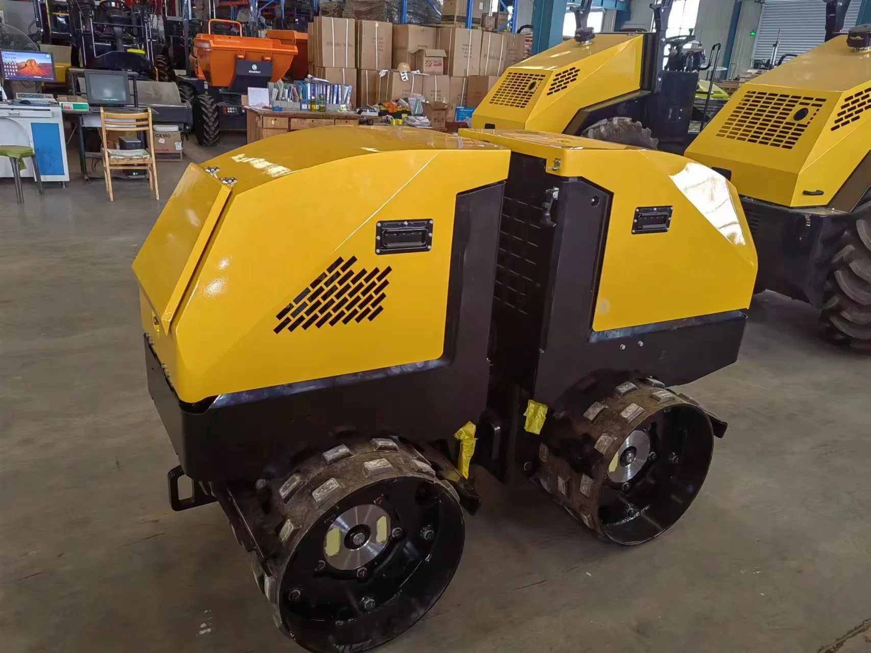 Shantui 1.5 Ton 1.6t Double Drum Mini Road Roller Srd016W Trench Roller