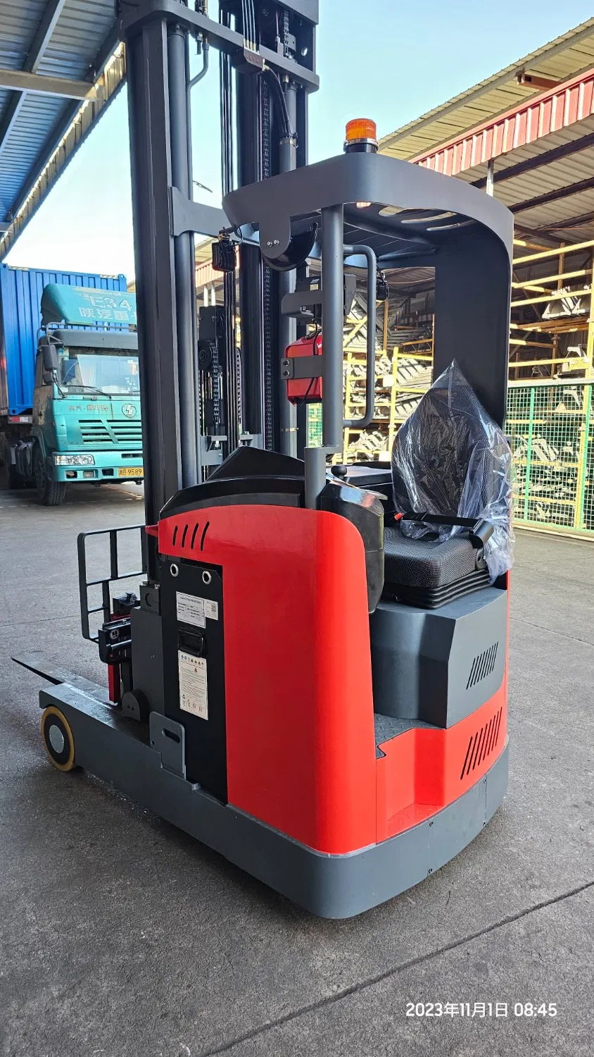 Seated Model Very Narrow Aisle 2000kg 2ton Capacity Electric Reach Truck Montacargas Apilador Retrá Ctil