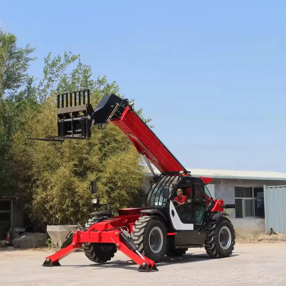 Affordable Joystick Control 4 Ton Hydraulic 18 Meters Lifting High Th71840 Terrain Boom Telescopic Telehandler Forklift