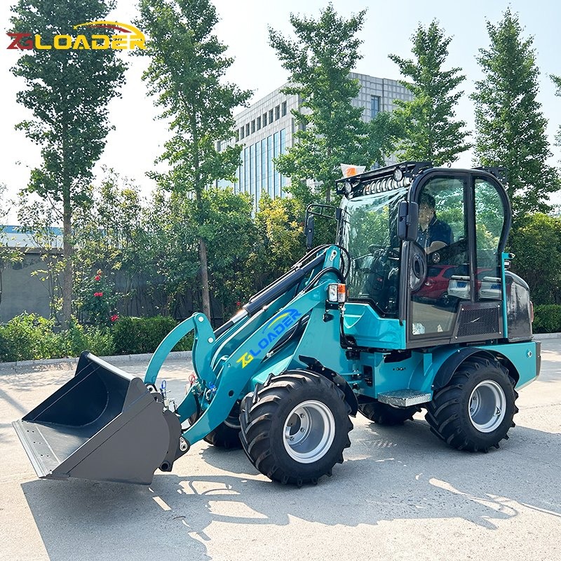 Myzg Zg1090 1-Ton Hydrostatic Drive Telescopic Boom Loader with Rops Cabin for Agricultural Use Mini Wheel Loader