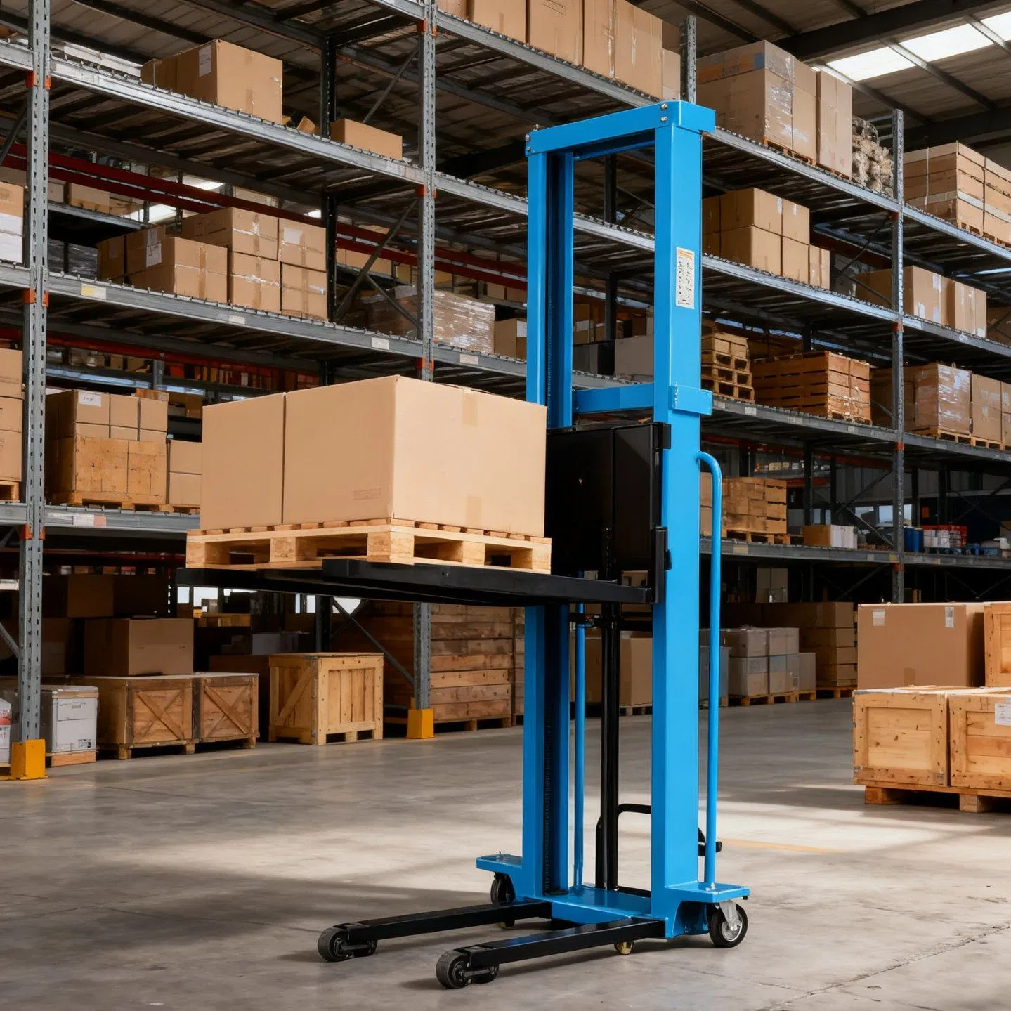 High Quality Full Electric Pallet Stacker 1000kg 1500kg Self-Lifting Pallet Loader Full Electric Self Loading Stacker Pallet Truck Lift Table