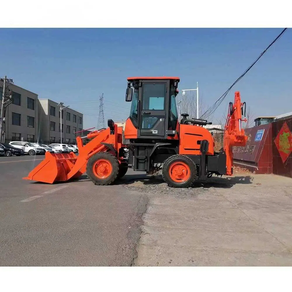 CE/EPA Mini/Small Wheel Excavator Front End Articulated New Skid Steer Tractor Best New Excavator Cheap Manufactural Hydraulic Compact Wheel Backhoe Loader