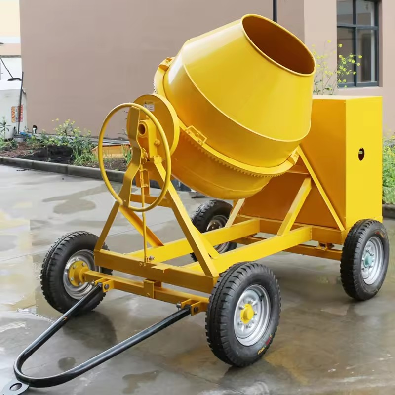 350L Electric Concrete Mixer Convenient Small Concrete Mixer Building Construction Concrete Pan Mixer