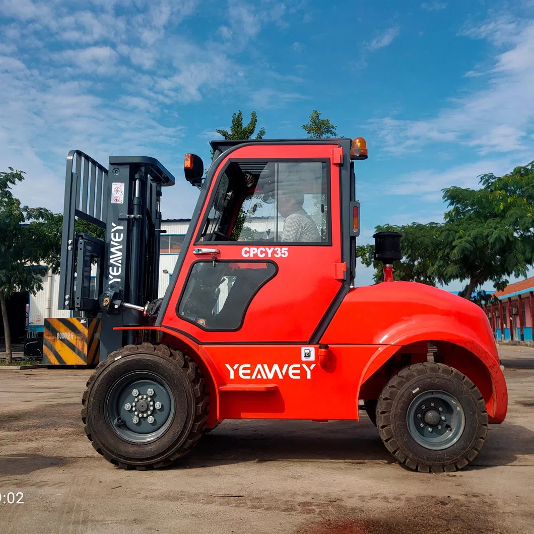 Forklift side view