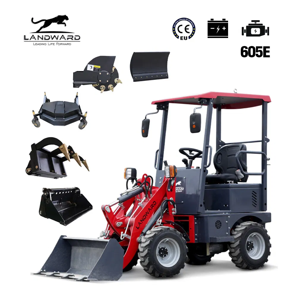 Cheapest China Small Wheel Loader 600kg Articulated Front End Electric Mini Loader Agricultural Earthwork Loading Equipment Best Selling New Energy Loader