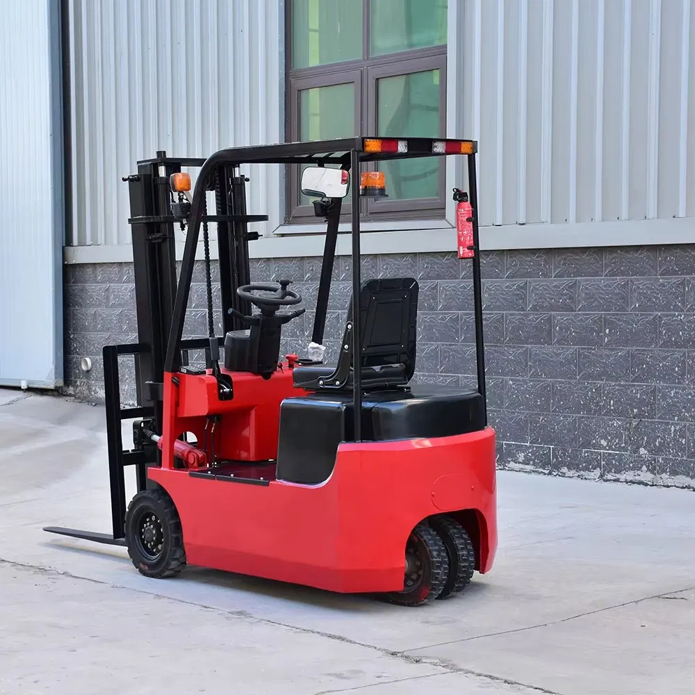 CE Certified Mini 1ton 2ton 3ton Handler Electric Rough Terrain with Side Loader Three-Wheels Forklift