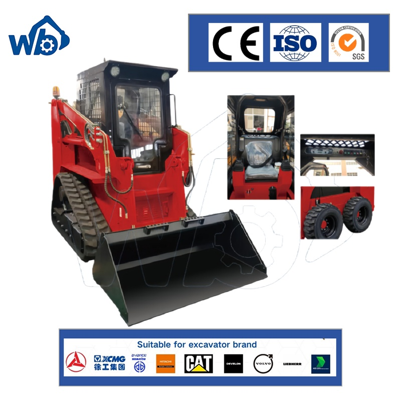 Multi Functional Compact Track Diesel Wheel Skid Steer Loader Construction Site Easy to Operate Farm Gasoline Crawler Mini Skids Steer Loaders
